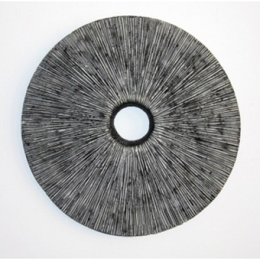 Screen Gems Sandstone Ribbed 30" Round Wall Decor - Set of 2