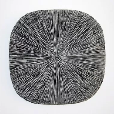 Screen Gems Sandstone Ribbed Square Wall Decor - Set of 2