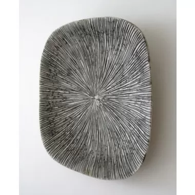 Screen Gems Sandstone Ribbed Concave Square Wall Decor - Set of 2