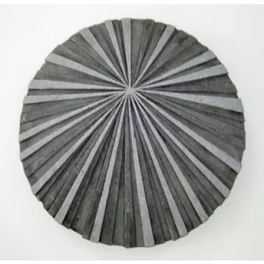 Screen Gems Sandstone Fine Polished Round Wall Decor with Stardust Ribbed Finish - Set of 2