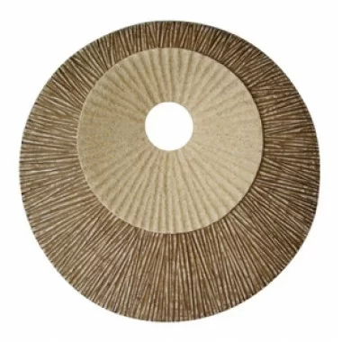 Screen Gems Sandstone Round Double Layer Ribbed Wall Plaque Set of 2