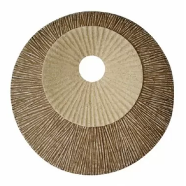 Screen Gems Sandstone Round Double Layer Ribbed Wall Plaque - Set of 2