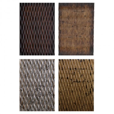 Screen Gems Metallic Ridge Wall Art - Set of 4