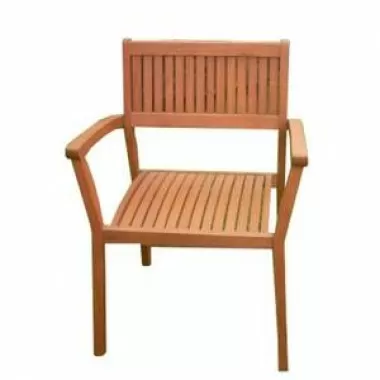 Vifah Modern Patio Stacking Dining Chairs - Set of 4