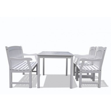Vifah Modern Patio Bradley Rectangular Extension Table 