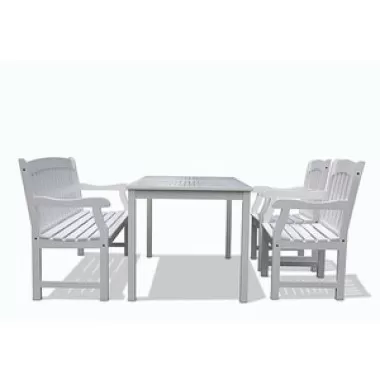 Vifah Modern Patio Bradley Rectangular Extension Table 