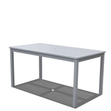 Vifah Modern Patio Bradley Outdoor Wood Rectangular Dining Table