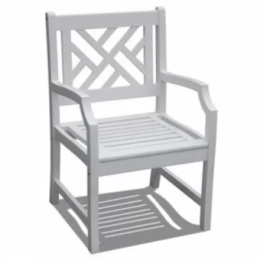 Vifah Modern Patio Bradley Outdoor Wood Armchair