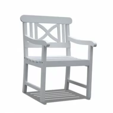 Vifah Modern Patio Bradley Outdoor Wood Armchair