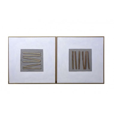 Sunpan Pick Up Sticks (set of 2) - 48" x 48" - Gold Floater Frame