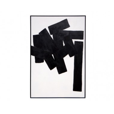 Sunpan Building Blocks - 48" x 72" - Black Floater Frame - Front Angle