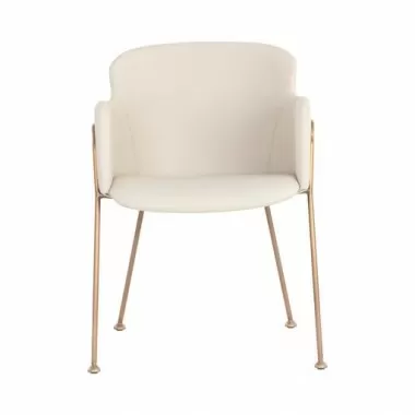Sunpan Odesa Dining Armchair Dillon Cream - Front Angle