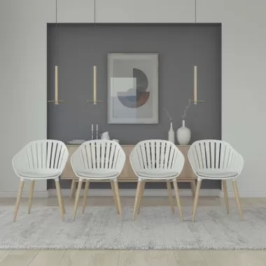 International Home Miami Amazonia 4-Piece Chairs Set - Lifestyle
