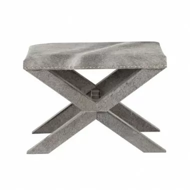 Sunpan Theodora Stool Grey - Front Angle