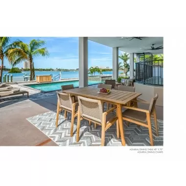 Royal Teak Admiral Dining Table 40x70- Lifestyle