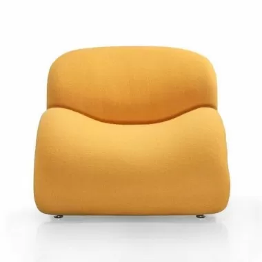 Manhattan Comfort Rosebud Multi Colored Accent Chair -Set of 3 in Yellow Front