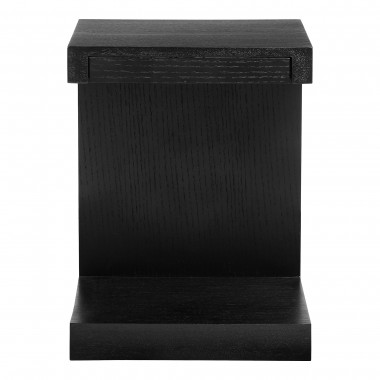 Moe's Home Collection Zio Side Table in Black Oak - Front Angle