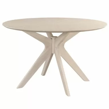 Aeon Brockton Round Dining Table WhiteWash