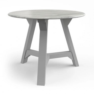 Aeon Aubrey Faux Marble Side Table Gray