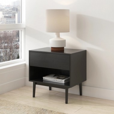 Aeon Caffrey Nightstand With 1 Drawer  Black