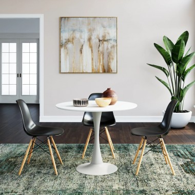 Aeon Cameron 36" Round Dining Table White