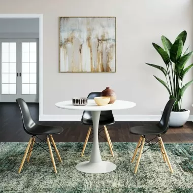 Aeon Cameron 36" Round Dining Table White