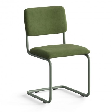 Aeon Latham Velvet Side Chair Forest Velvet / Forest Metal Frame- Set of 2