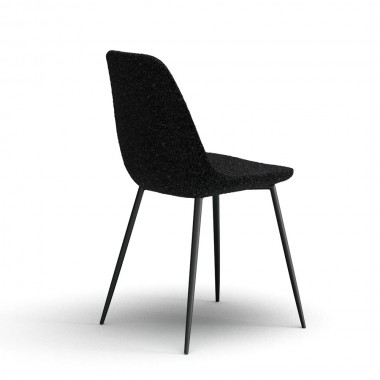 Aeon Maxine Boucle Dining Chair - Set of 2 Black