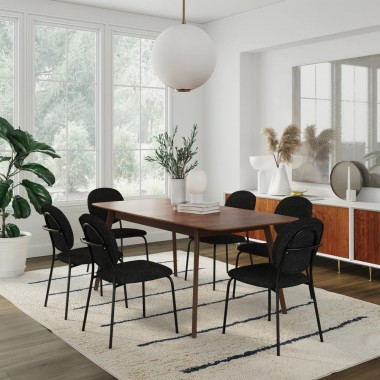 Aeon Carley Boucle Side Chair - Set of 2 Black