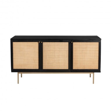 Aeon Curtis 3 Door Sideboard Black