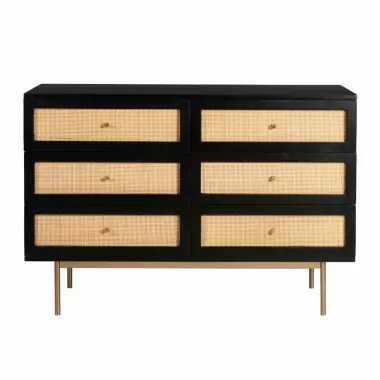 Aeon Curtis 6 Drawer Dresser Black