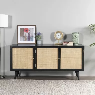 Aeon Lois Three Door Sideboard Black