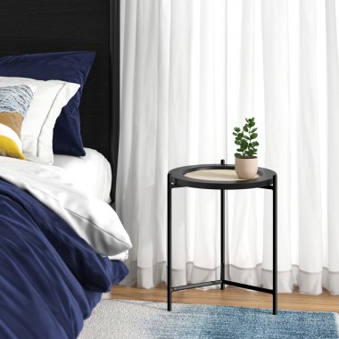 Aeon Circle Side Table Black