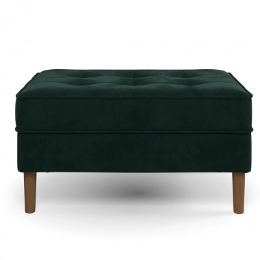 Aeon Bloomfield Velvet Rectangular Ottoman Emerald 