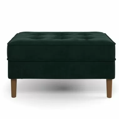 Aeon Bloomfield Velvet Rectangular Ottoman Emerald 