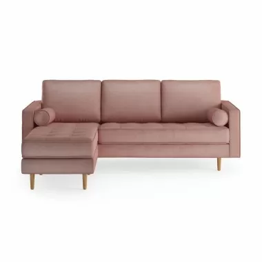 Aeon Bloomfield Reversible Fabric Sectional Blush