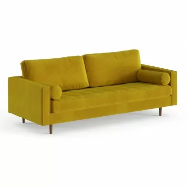 Aeon Bloomfield Performance Velvet Sofa Gold