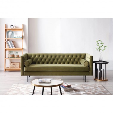 Aeon Barnaby Velvet Sofa Willow Green