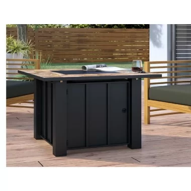 AZ Patio Heaters Square Tile Top Firepit - Lifestyle