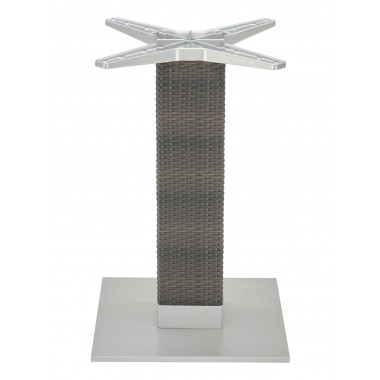 Aluminum PE Wicker Post Table Stand - AL-2500 18×6 WIC - Silver