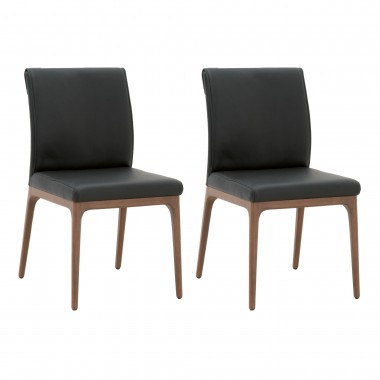 Essentials For Living Alex Dining Chair in Sable - Set of Two - Set in Front Side Angle