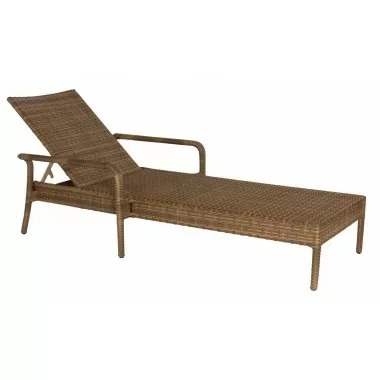 Woodard Et Cetera Adjustable Chaise Lounge - Stackable in Mocha