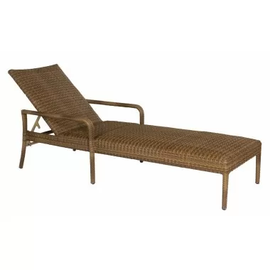 Woodard Et Cetera Padded Adjustable Chaise Lounge - Angled