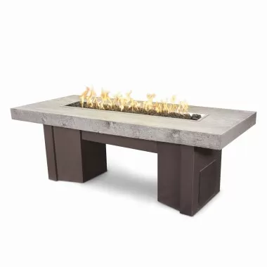 The Outdoor Plus 78" Alameda Fire Table Wood Grain