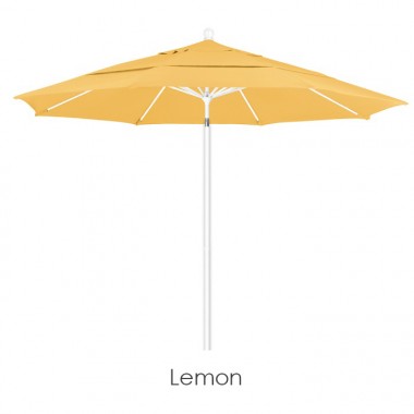 California Umbrella 11' Fiberglass Market Umbrella PO DVent MWhite - Olefin