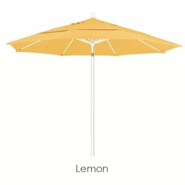 California Umbrella 11' Fiberglass Market Umbrella PO DVent MWhite - Olefin