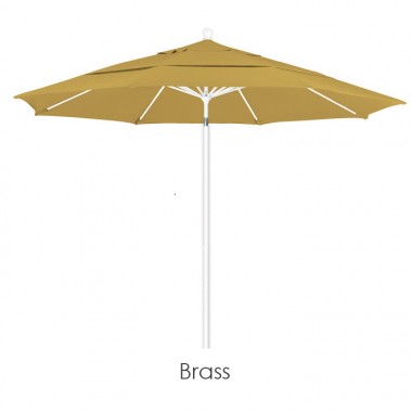 California Umbrella 11' Fiberglass Market Umbrella PO DVent White - Sunbrella