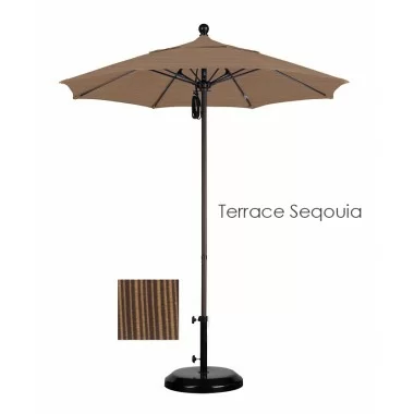 California Umbrella 7.5' Fiberglass Market Umbrella PO DVent Bronze - Olefin