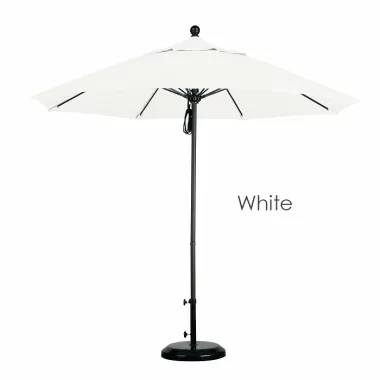 California Umbrella 9' Fiberglass Market Umbrella Pulley Open Bronze - Olefin