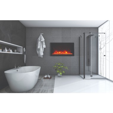 40″ Wide – Deep Indoor or Outdoor Electric Built-in only with Black Steel Surround - Lifestyle